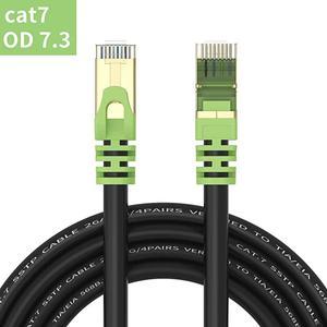 Cat 7 Ethernet Cable 100ft 26AWG HeavyDuty Cat7 Networking Cord Patch Cable RJ45 Transmission Speed 10GbpsTransmission Bandwidth 600Mhz LAN Wire Cable SFTP Waterproof Direct Burial 100FT