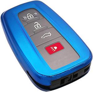 Soft TPU Smart Key Fob Case Holder Jacket Cover Protector for 2018 2019 2020 Toyota Camry RAV4 Avalon CHR Prius Corolla 34 Buttons Remote Control