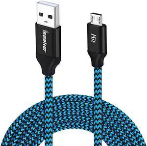 USB Charger Cable 15 Ft Durable Extra Long USB 20 Charge Cord Compatible for AndroidWindowsSmartphonesSamsungHTCMotorolaNokiaLGTablet and MoreBlue