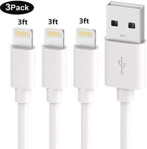 iPhone Charger Cable (3 Pack 3FT) Fast USB iPhone Charging Cable Long Cord Compatible iPhone 11/XS/Max/XR/X/8/8 Plus/7/7 Plus/6/6 Plus/6S/6S Plus More (White)