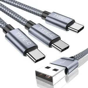 Type C Charger Cable 3-Pack 3.3/6.6/10FT,Charging Power Cord for New Fire HD 10 9th 2019 HD 8 10th 2020 Generation,Samsung Galaxy A20 A51 A71 A91 S20 Ultra S21 Plus 20 21,Note 10 S10 S10E FE Lite