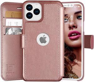 iPhone 11 Pro Wallet Case -Slim iPhone 11 Pro Flip Case with Credit Card Holder, iPhone 11 Pro Wallet Case for Women, Faux Leather i Phone 11 Pro Purse Cases, Rose Gold, 5.8 inch Display