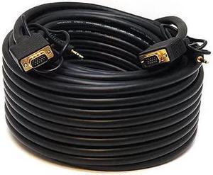 75Feet VGASVGA MaleMale Monitor Cable with Stereo Audio and Triple Shielding