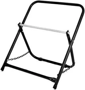 Durable Single Axle Cable Caddy Commercial Industrial Grade Steel Wire Dispenser Compact Design Holds Cable Reels Up to 20quot Diameter and 100 lb Capacity Black