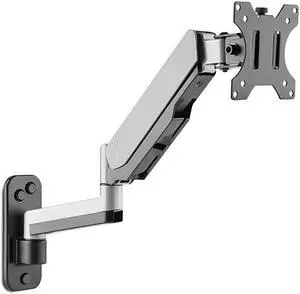 Single 13quot32quot Monitor Wall Mount fits One FlatCurved Computer Monitor Full Motion Height Swivel Tilt Rotation Adjustable Monitor Arm VESACable Management