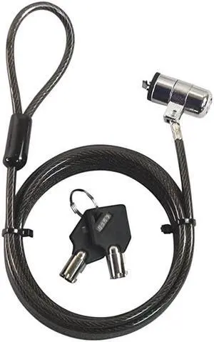 10 Foot Black NotebookLaptop Keyed Lock Security Cable Extra Long