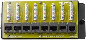OnQ AC1068 8Port Cat 6 Network Interface Module Yellow