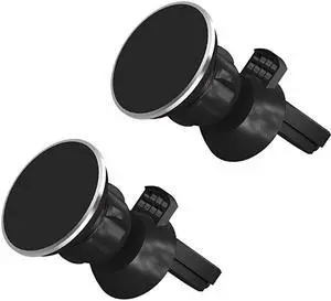 Air Vent Magnetic Phone Car Mount (2 Pack) 360 Rotation Cell Phone Holder Magnet - Compatible with Apple iPhone 11, 11 Pro/Max, XR, XS/Max, X, 8, 7, Android for Samsung Galaxy