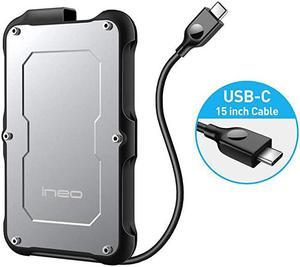 25 inch USB 31 Gen2 Type C Rugged Waterproof Shockproof External Hard Drive Enclosure for 95mm 7mm SATA HDD SSD C2580c