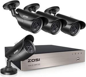 1080P Security Camera System8CH Full 1080P HD Video DVR Recorder with 4X HD 1920TVL 1080P Indoor Outdoor Weatherproof CCTV Cameras with 120ft Long Night VisionNO Hard Drive