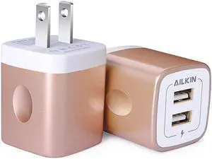 USB Wall Charger Charger Block  21A Multiport Fast Charge Power Brick Cube Replacement for iPad iPhone iPod Samsung Galaxy Huawei HTC LG Nokia or Other Cell Phone Smart Devices