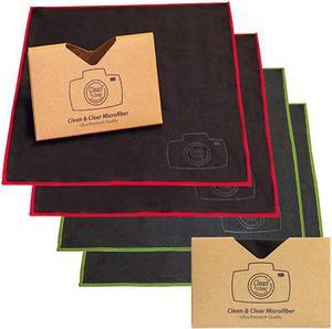 Clear Microfiber Cloth Extra Large 4 Pack Ultra Premium Quality Lens Microfiber ing Cloth Microfiber Cloth for Camera Lens Glasses Screens and All Lens