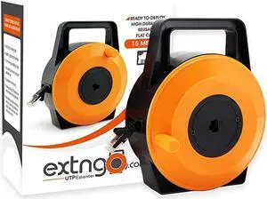 Retractable Ethernet Cable 50 Feet 15 Meter CAT6 Flat Internet Extension Cord Reel Portable 1 Gbps Data Speed Swiftly Setup Extend Networks MaleFemale RJ 45 Connector UTP Extender