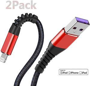 Certified 2pack iPhone Charger 10ft Lightning Cable Extra Long 10 Foot Charging Cables Fast iPhone USB Cord for iPhone 1111Pro11Max XXSXRXS Max8765SSEiPad Mini AirRed
