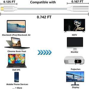 C to Mini DisplayPort AdapterTypeC Thunderbolt 3 to Mini Displayport Adapter 4K60Hz Nylon Compatible with MacBook Pro 20162020AirChromeBook PixelIPad Pro20182020Galaxy S8 S9 More