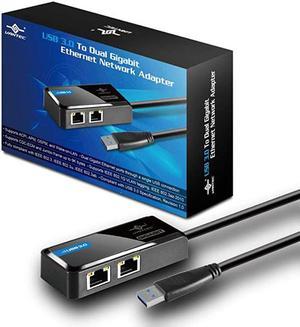 USB 30 to Dual Gigabit Ethernet Network Adapter CBU320GNABlack