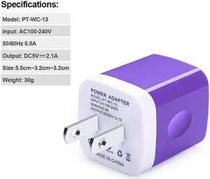 Wall Charger,  3-Pack Dual Port USB Home Travel Wall Charger Plug Compatible with iPhone X,8,7 Plus,6 Plus, Tablet, Samsung Galaxy S10,S10+,S9,S8, S7, S6 Edge, HTC, LG, Sony, and More