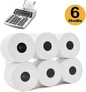 Rolls 2 14 x 150 ft White adding machine tape Paper Rolls Premium One Ply Cash RegisterAdding MachineCalculator Roll Printing Calculator 10 key adding machine tape