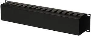 2U Metal Rack Mount Horizontal Cable Manager Duct Raceway for 19 Inch Server Rack