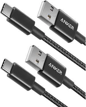 USB Type C Cable  2Pack 3Ft Premium Nylon USBC to USBA Fast Charging Type C Cable for Samsung Galaxy S10 S9 S8 Note 8 LG V20 G5 G6 and MoreBlack