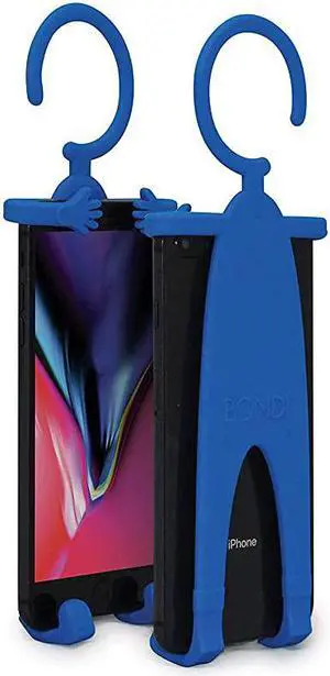 Plus Flex Phone Holder and Stand Adjustable Flexible Silicone Case Hanging Mount for Car Bike and Desk up to 675 Large Cell Phones iPhone Xs XR 11 SE Samsung Galaxy S10 S20 Blue