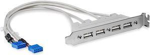 com 4 Port USB A Female Slot Plate Adapter USB panel 4 pin USB Type A F USBPLATE4