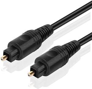 Toslink Digital Optical Audio Cable 15 Feet Home Theater Fiber Optic Toslink Male to Male Optical Plug Wire Cord