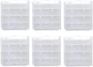 Storage Case for AAAAA Holder Box 6Pack Clear