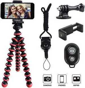 Phone Tripod  Octopus Tripod with Wireless Remote Phone Holder Mount Use as iPhone Tripod Cell Phone Tripod Camera Tripod Travel TripodTabletop Tripod for iPhone Gopro
