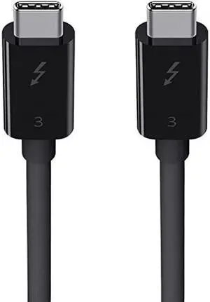 Thunderbolt 3 Cable 100W Thunderbolt Cable USBC to USBC Cable 26ft08M Black