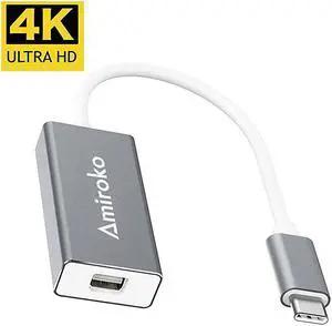 USBC to Mini DisplayPort Adapter USB 31 Type C to Mini DP Adapter Support 4K 1080P for MacBook Pro MacBook 12 Alienware to LED Cinema Display Dell Monitor etc Gray