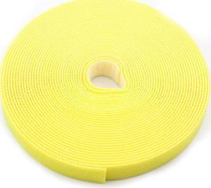 Reusable Fastening Tape Cable Ties 34 Inch Double Side Hook Roll 10 Yard Yellow