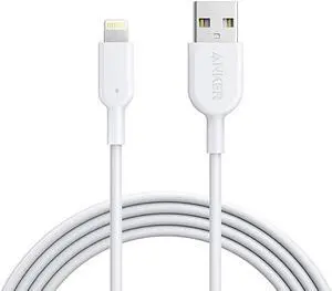 Powerline II Lightning Cable 6ft Probably The Worlds Most Durable Cable MFi Certified for iPhone XsXS MaxXRX 88 Plus 77 Plus 66 Plus White