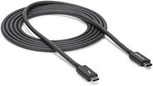 com 20Gbps Thunderbolt 3 Cable 66ft2m Black 4K 60Hz Certified TB3 USBC to USBC Charger Cord w 100W Power Delivery TBLT3MM2M