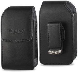 Vertical 360 Rotating PU Leather Holster Belt Clip Compatible with Kyocera Cadence S2720 DuraXTPDuraXV LTEDuraXV PlusDuraXELarge FLIP Phones amp Insulin Pumps43quotX23quotX09quot