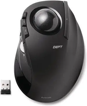 2.4GHz Wireless Finger-operated Trackball Mouse EX-G series 8-Button Function with Smooth Tracking, Precision Optical Gaming Sensor (M-DT2DRBK)