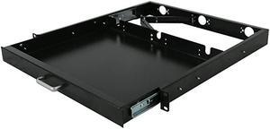 ELECTRONICS 1U Rack Mount Sliding Keyboard Tray Cantilever for Server Data Network Rack
