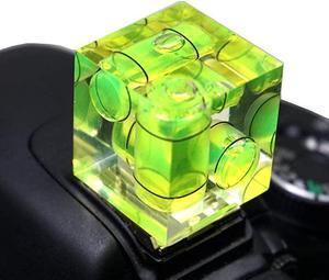 Camera Level Hot Shoe Level 3 Axis Bubble Spirit Level Standard Shoe Mount for Canon and Nikon, Olympus, Pentax Digital and Film Cameras