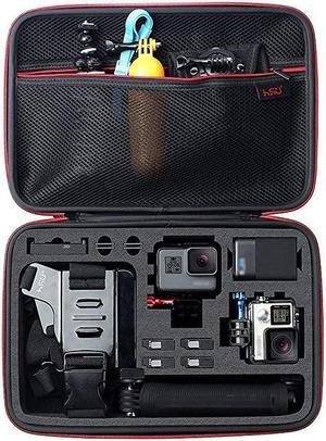 Large Carrying Case for GoPro Hero 9, (2018), Hero 8, 7 Black,HERO6,5,4,+LCD, Black, Silver, 3+, 3, 2 and Accessories by with Fully Customizable Interior Carry Handle and Carabiner Loop Large Carrying Case for GoPro Hero 9, (2018), Hero 8, 7 Black,HERO6,5,4,+LCD, Black, Silver, 3+, 3, 2 and Accessories by with Fully Customizable Interior Carry Handle and Carabiner Loop