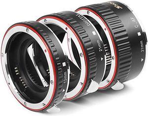 Aluminum AF Auto Focus Macro Extension Tube Set for Canon EOS EF EFS Lens DSLR Cameras 1100D 700D 650D 600D 550D 500D 450D 400D 350D 300D 100D 70D Closeup13mm 21mm 31mm