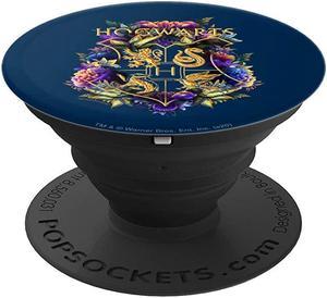 Hogwarts MultiColored Floral Crest PopSockets PopGrip Swappable Grip for Phones Tablets