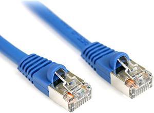 com 7 ft. (2.1 m) Cat5e Ethernet Cable - Patch Cable - Shielded - Blue - Ethernet Network Cable (S45PATCH7BL)