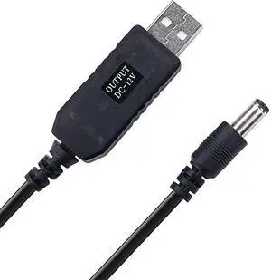 DC 5V to DC 12V USB Voltage Step Up Converter Cable  Power Supply USB Cable with DC Jack 55 x 25mm or 55 x 21mm USB 5V to DC 12V Cable 3ft DC 5V to DC 12V USB Voltage Step Up Converter Cable  Power Supply USB Cable with DC Jack 55 x 25mm or 55 x 21mm USB 5V to DC 12V Cable 3ft