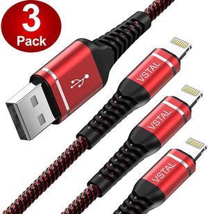 Cable Durable USB Charger Cable 3Pack 3ft Nylon Braided Smart Phone Power Cord for iPhone 1111 ProXXs MaxXR 88 Plus 77 Plus66S6plus iPadFast Cable