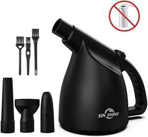 Compressed Air 30 MultiUse Electric Air Duster for Cleaning Dust Hairs Crumbs Scraps for Laptop Computer Replaces Compressed Air Cans AD01Black