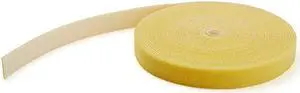 com 100ft Hook and Loop Roll CuttoSize Reusable Cable Ties Bulk Industrial Wire Fastener TapeAdjustable Fabric Wraps YellowResuable Self Gripping Cable Management Straps HKLP100YW