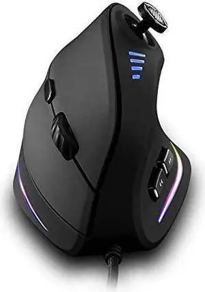 Mouse Ergonomic USB Wired Mouse with 5 D Rocker 10000 DPI 11 Programmable Buttons RGB Gaming Mouse for GamerPCLaptopComputer