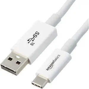 USB TypeC to USBA Male 31 Gen2 Adapter Charger Cable 3 Feet 09 Meters White