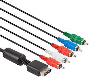 Compatible with PS2PS3PS3 Slim HDTVReady TV HD Component AV Cable 5Wire 6FT Black