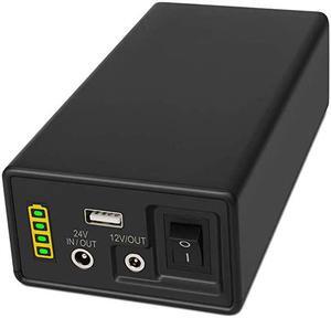 24V Lithium ion Battery PB240B1 Rechargeable 42980mAh 156Wh Liion Batteries Pack with DC 24V12 Volt and 5V USB Output for LED Light Strip CCTV Camera Smartphone and More